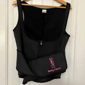 Body Maxx Vest Waist Trainer Body Shaper, compression vest. EUC 3XL